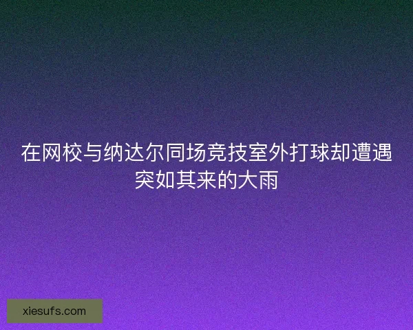 在网校与纳达尔同场竞技室外打球却遭遇突如其来的大雨