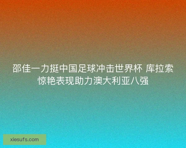 邵佳一力挺中国足球冲击世界杯 库拉索惊艳表现助力澳大利亚八强 邵佳一力挺中国足球冲击世界杯 库拉索惊艳表现助力澳大利亚八强